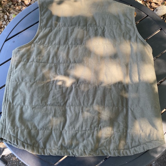 Men’s XXL Wrangler Workwear Green Duck Canvas Work Vest - Picture 2 of 3